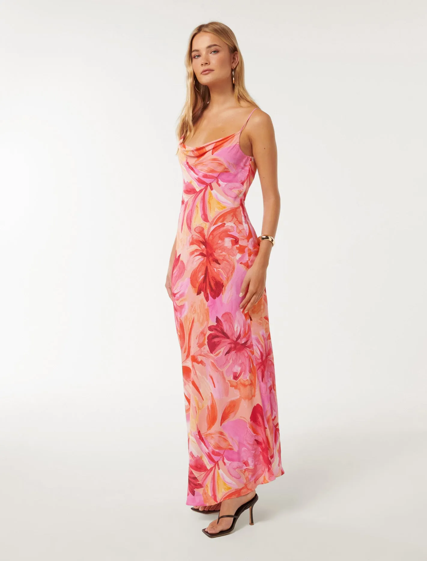 Valerie Cowl Neck Maxi Dress